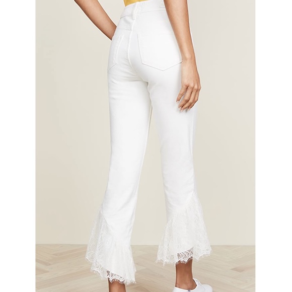 PAIGE Hoxton Straight Ankle Laced Ruffle - Picture 3 of 12